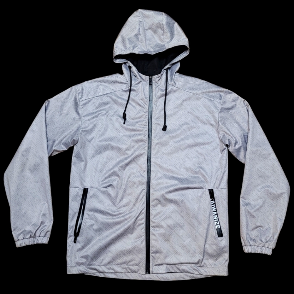 Taiwanize Premium Men's Silver Black Jacket Sz Xl